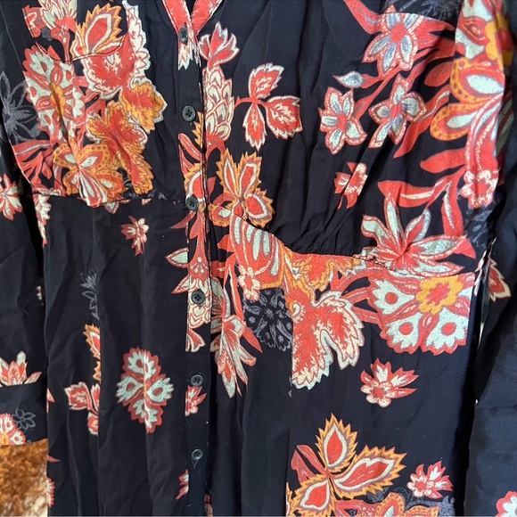 Free People - Miranda Long Sleeve Floral Midi Dress - Size 4 - Picture 6 of 7